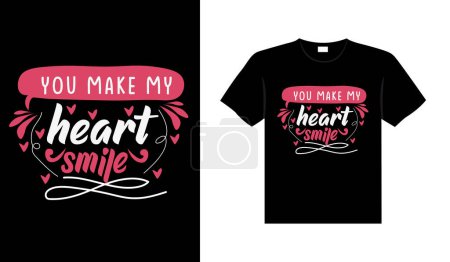 Illustration for Valentine typography cute wedding lettering t-shirt design - Royalty Free Image