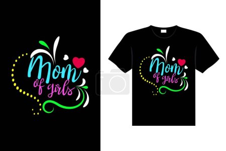 Illustration for Colorful lettering mothers Day quote Happy mom shirt vector typography mommy loves t-shirt design - Royalty Free Image