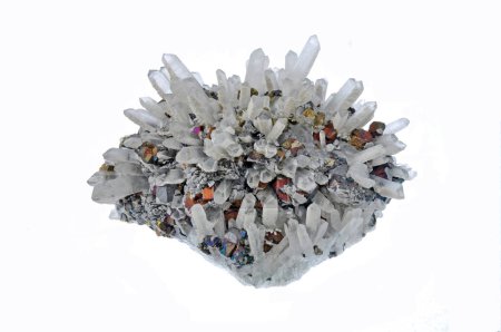 Téléchargez les photos : Chalcopyrite, galène et cristal de roche de quartz - en image libre de droit