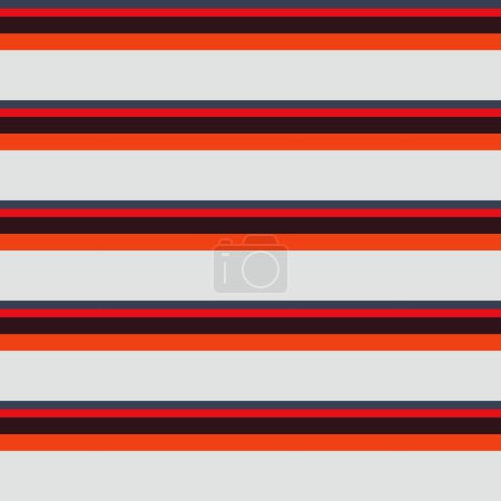 Ilustración de Patrón sin costuras de bandas anchas de naranja blanco y marrón, textura de rayas de fondo - Imagen libre de derechos