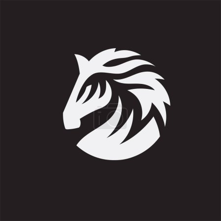 Illustration for Horse head symbol with in circular style vector illustration - Royalty Free Image
