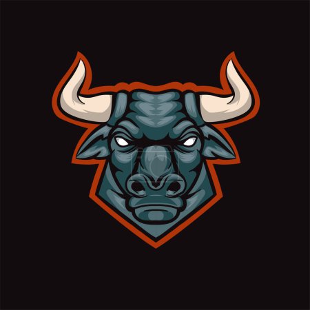 Photo for Bull head e sport mascot vector illustration - Royalty Free Image