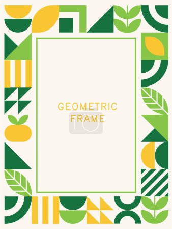 Photo for Geometry graphics and abstract frame vector illustration - Royalty Free Image