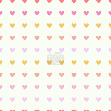 Photo for Simple hearts seamless vector pattern. Valentines day background - Royalty Free Image