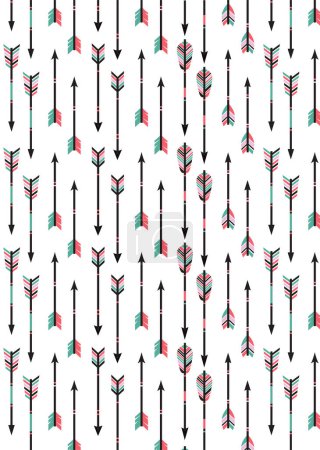 Photo for Ethnic seamless pattern with indian arrows in native style vector illustration - Royalty Free Image