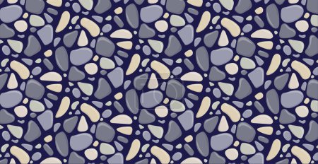 Photo for Colorful Pebble stone , shingle beaches seamless pattern vector - Royalty Free Image