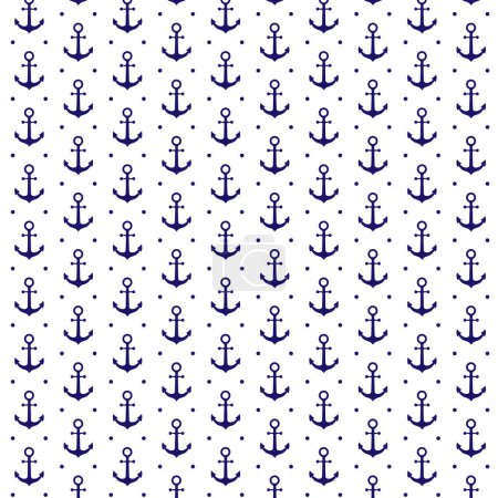 Photo for Anchor seamless pattern vector Seamless vector pattern, can be used for wallpaper, pattern fills, web page background - Royalty Free Image