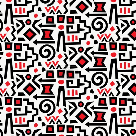 Photo for Abstract Etnic seamless geometric pattern surface design. Etnic hand drawn elements - Royalty Free Image