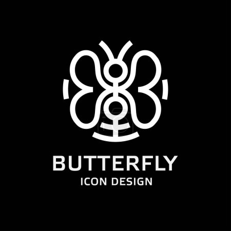 Photo for Butterfly outlines symbol design icon vector illustration - Royalty Free Image