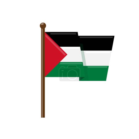 Photo for Palestine flag, vector illustration flat icon - Royalty Free Image