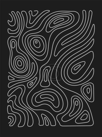 Photo for Topographic map. Geographic mountain relief. Abstract lines background. Contour maps. Vector illustration. - Royalty Free Image