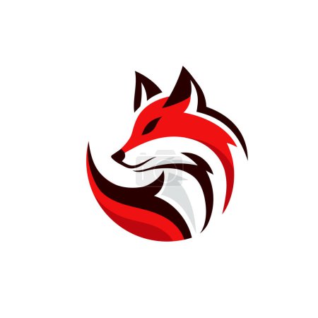 Photo for Creative fox head mascot symbol vector illustration - Royalty Free Image