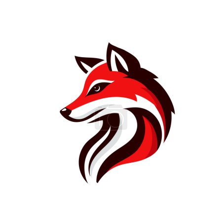 Photo for Creative fox head mascot symbol vector illustration - Royalty Free Image