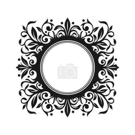 Photo for Decorative line art frames for design template. Elegant element for design in Eastern style - Royalty Free Image