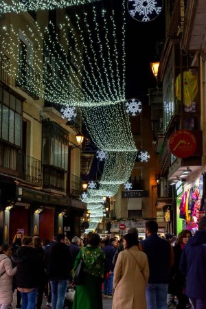 Weihnachtsbeleuchtung in Toledo, Spanien