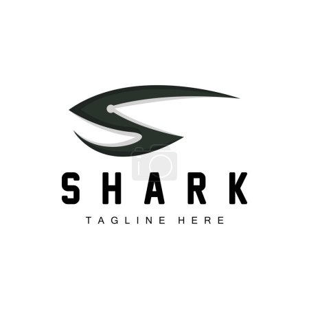 Téléchargez les illustrations : Logo de requin, Illustration vectorielle de poisson sauvage, Prédateur océanique, Icône de conception de marque de produit - en licence libre de droit
