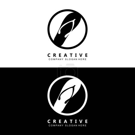 Illustration for Sneakers Logo Vector Symbol Forefoot Protective Footwear For Shoes Or Sneakers Shop - Royalty Free Image