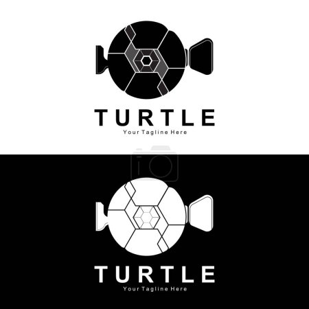 Téléchargez les illustrations : Sea Turtle Logo Design Protected Amphibian Marine Animal Icon Illustration, Vector Brand Corporate Identity - en licence libre de droit