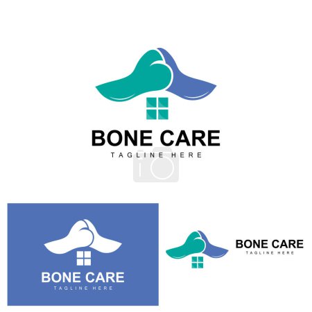 Illustration for Bone Care Logo, Body Health Vector, Design For Bone Health, Pharmacy, Hospital, Health Product Brand - Royalty Free Image