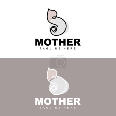 Pregnant Logo, Mom And Baby Health Care Design, Pregnant And Baby Medicine Brand Icon Vector