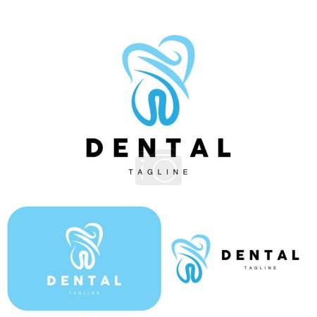Illustration for Tooth Logo, Dental Care Vector, Illustration Icon Design - Royalty Free Image
