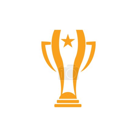 Ilustración de Logotipo del trofeo, Vector ganador para el torneo deportivo, Ilustración creativa y única - Imagen libre de derechos