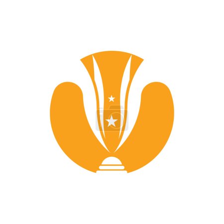 Ilustración de Logotipo del trofeo, Vector ganador para el torneo deportivo, Ilustración creativa y única - Imagen libre de derechos