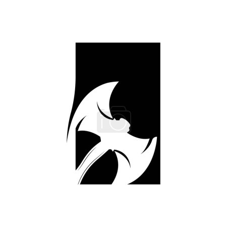 Ilustración de Diseño del logotipo del hacha, etiqueta de la herramienta de corte de madera de carpintería de leñador, placa - Imagen libre de derechos