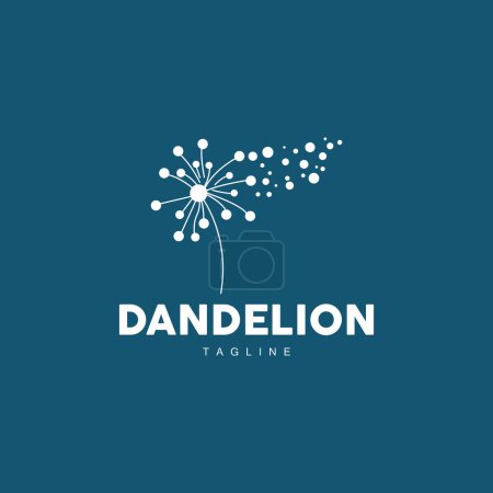 Illustration for Dandelion Logo, Vector Plant Dandelion flower, Design Icon Template - Royalty Free Image