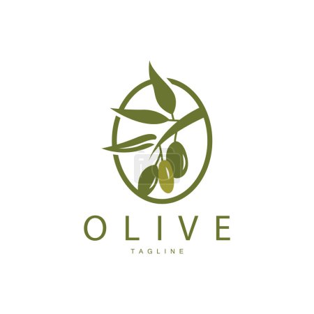 Téléchargez les illustrations : Logo olive, illustration vectorielle de vecteur de modèle de prime de conception - en licence libre de droit