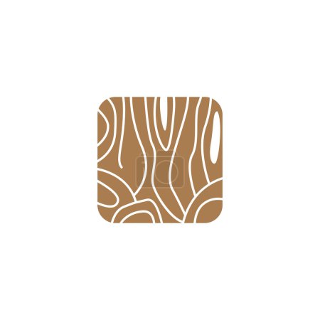 Téléchargez les illustrations : Logo en bois, Conception de couches de bois et de fibres naturelles, Vecteur charpentier, Outils en bois - en licence libre de droit