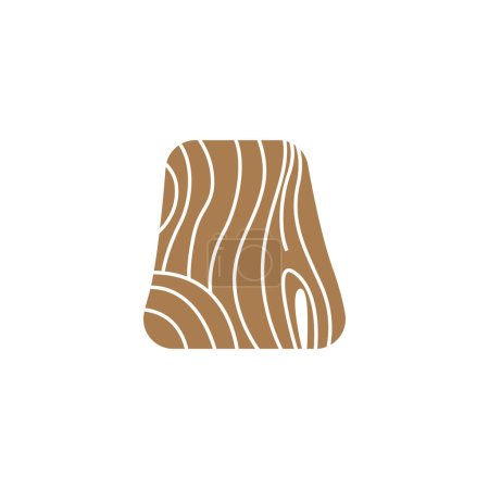 Téléchargez les illustrations : Logo en bois, Conception de couches de bois et de fibres naturelles, Vecteur charpentier, Outils en bois - en licence libre de droit