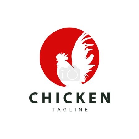 Ilustración de Logotipo de pollo granja animal ganadería pollo granja diseño pollo frito restaurante - Imagen libre de derechos