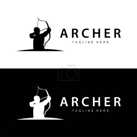 Logo Archer vector vintage diseño inspiración antigua arquero herramienta flecha plantilla marca