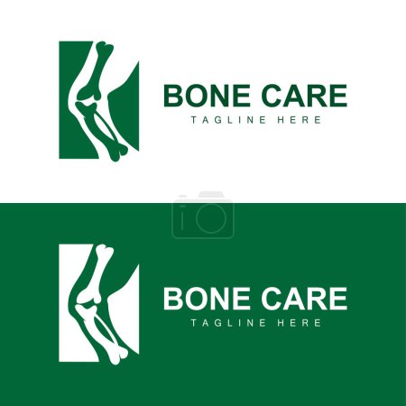 Illustration for Bone Health Logo Simple Illustration Silhouette Template Vector Design - Royalty Free Image