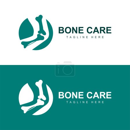 Modèle de silhouette d'illustration simple de logo de santé osseuse Conception vectorielle