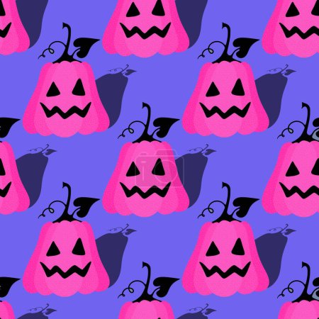Halloween seamless pumpkins pattern for fabrics and wrapping paper and clothes print and notebooks and accessories and party. High quality illustration