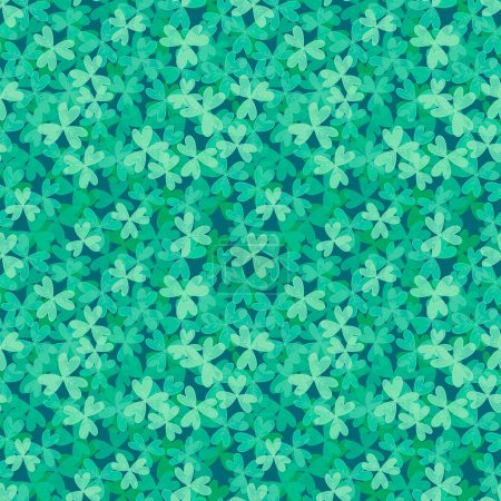 Cartoon doodle shamrock seamless trefoil pattern for wrapping paper and fabrics and kids clothes and fashion textiles and summer print and saint Patrick day accessories. High quality illustration