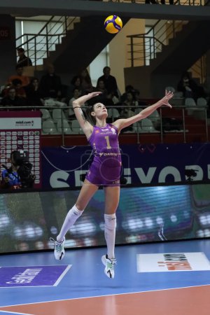 Foto de 21-01-2023 Estambul-Turquía: Liga de Sultanes de Voleibol, THY-Eczacbasi - Imagen libre de derechos