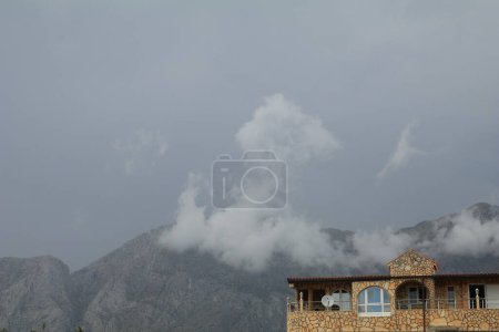 Photo for Cloudy sky over the Biokovo mountain range in Croatia - Royalty Free Image