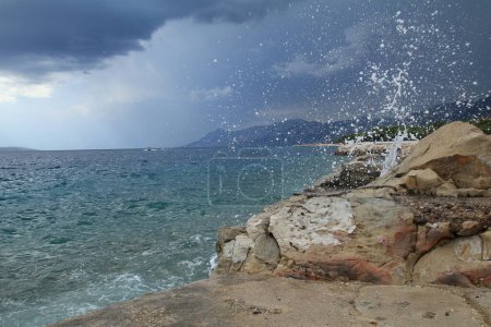 Photo for Storm on the sea in Croatia - Royalty Free Image