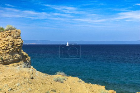 Photo for Wild deserted stony beaches in Croatia on the island of Ra - Royalty Free Image