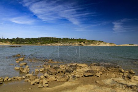 Photo for Wild deserted stony beaches in Croatia on the island of Rab - Royalty Free Image