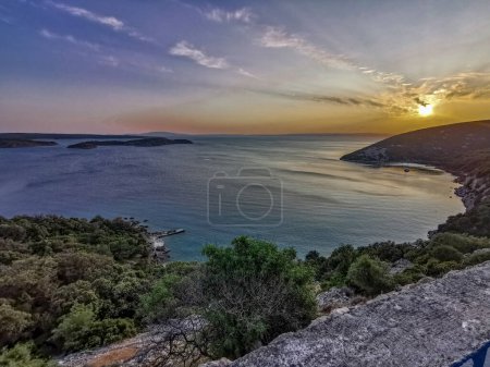 Photo for Pebble beach without people a place to relax Island Rab in Croati - Royalty Free Image
