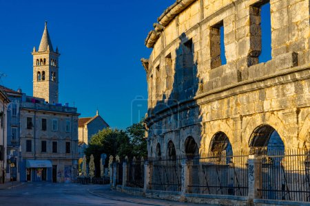 Photo for Amphitheater in Pula tourist attractions gladiatorial arena in Croatia - Royalty Free Image