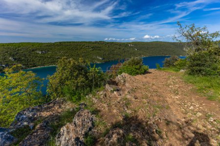 Aussichtspunkt auf dem Limskanal in Istrien Kroatien