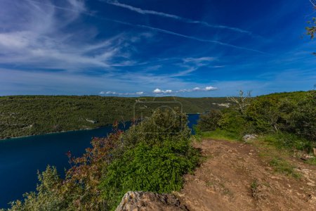 Aussichtspunkt auf dem Limskanal in Istrien Kroatien
