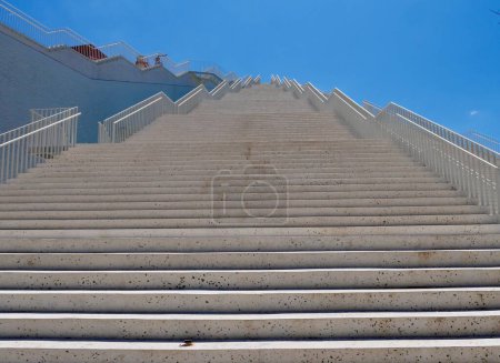 Photo for Staircase of the Pyramid of Tirana, former museum dedicated to dictator Enver Hoxha, being transformed into cultural youth center. Tirana, Albania, 27.07.2023. High quality photo - Royalty Free Image