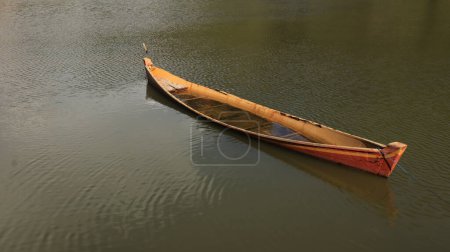 Photo for Wooden boats on the water, boats are used as a means of transportation - Royalty Free Image