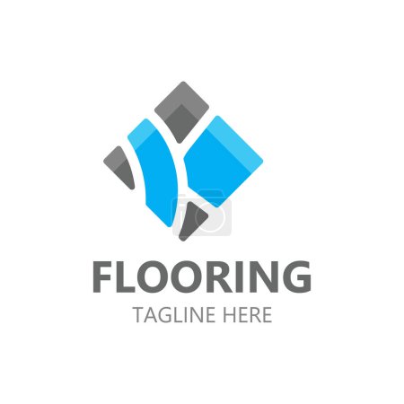 Illustration for Flooring Logo design, custom Layer company Vector elegant parquet Illustration - Royalty Free Image